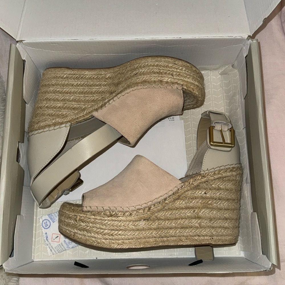 Marc fisher size 8.5 adlyn suede espadrilles